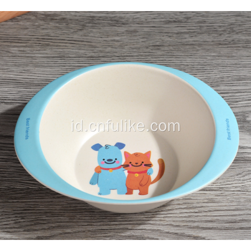 Hewan Kartun Lucu Binaural Bowl Plastik